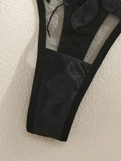 Com Tafel Zachte Geborduurde Verleidelijke Lingerie Set Steel Rims, Heart Shaped Two Pieces Adjustable Shoulder Straps BH Underwear, That Can Be Worn All Year Round, view 7