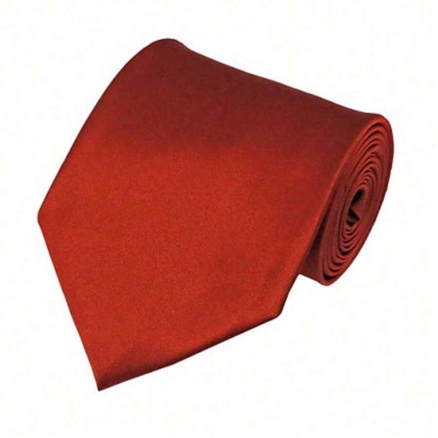 New Hot ! Solid Color Plain Classic Necktie Men's Tie,ZXCFTE - 56-鏽跡 - 查看 1
