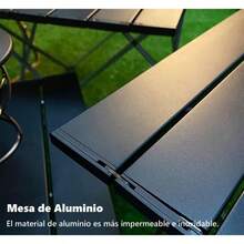 Mesa de Camping Plegable Porttil, Mesa de Playa, Ligero con Bolsa de Almacenamiento, con Cubierta Antideslizante, para Exteriores, Playa, Picnic, Senderismo, Pesca, Negro 35 * 41 * 30cm - Medio - Ver 5