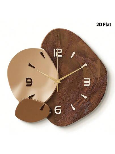 2D Flat 1pc Verlichting Luxe Moderne Minimalist Home Creative ation Wand Clock, Ultra Quiet Quartz Movement, No Ticking Sound, Painting Klok Living Room, Bedroom Office, able Watch, Unique Personalized, Clear Reading Time, In Bedroom, Studio, Ho Study, Kitchen Cafe, Perfect Family Friends view 11