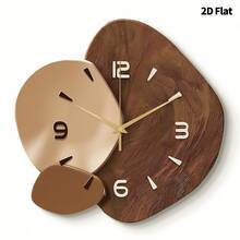 1pc Modern Minimalist Luxury 2D Flat Wall Clock, Super Silent Quartz Movement, No Ticking Sound, Decorative Silent Wall Clock Suitable For Living Room, Bedroom And Office, Fashionable Bedroom Wall Clock Decor, Unique Personalized, Ultra-Clear Time Reading, Ideal For Living Room, Bedroom, Office, Studio, Home, Study, Kitchen And Cafe Clock Decoration, Perfect Decorative Gift For Friends And Family.