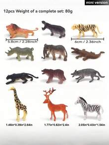 Set de 12 piezas de modelos de insectos realistas de juguete de plástico - Multicolor - Ver 20