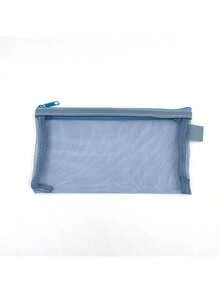 1个透明网状铅笔盒，简约桌面收纳盒，适用于办公和学习用品，可视考试专用铅笔袋，文具 - 彩色 - 查看 18