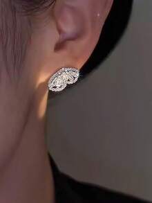 1 Paar Charm Ohrstecker mit kubischem Zirkonia für Frauen, für Hochzeit, Verlobung, Jahrestag, Party, Schmuck, Valentinstag Geschenk