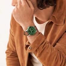Fossil Men's Quartz Leather Three-Hand Watch Stainless Steel Case/Scratch-Resistant Glass FS5675/FS5734 - Green - View 2