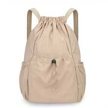 1 pieza Mochila plegable de nailon - Diseño con cordón ultraligero, gran capacidad para gimnasio, viajes y aventuras al aire libre - Compacta y portátil, ideal para el transporte diario, yoga, senderismo y deportes - Regalo de viaje ligero perfecto para hombres y mujeres