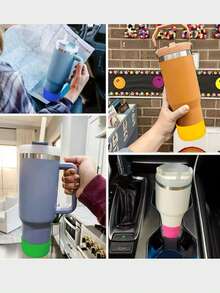 1 Stück Silikon Wasserflasche Hülle für 12-24oz, rutschfester Schutzüberzug für Boden, Schutzpuffer für Twist- und Klappmechanismus bei Edelstahl Wasserflaschen