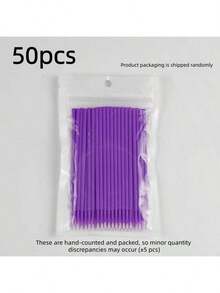 50/100 قطعة/كيس من أعواد القطن القابلة للتخلص منها لتطبيق الرموش الصناعية ومسكرة الرموش لتطبيق المكياج