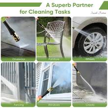 OLIXIS Electric Pressure Washer, High Pressure Cleaning Machine With Foam Cannon, 2.0 GPM Power Washer With 5 Quick Connect Nozzles For Fences Decks Patios - Green - View 7