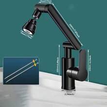 三功能旋转厨房水龙头 - 多功能冷热水龙头，带 3 种喷水模式，现代设计，单孔安装，包含配件，厨房水龙头，现代浴室装置，耐用塑料结构 - 彩色 - 查看 13