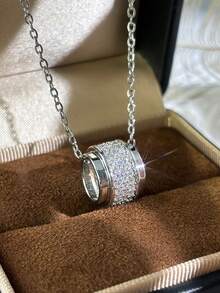 1 pieza Hermoso collar con colgante de circonita cúbica para mujer, regalo del Día de San Valentín, joyería de boda