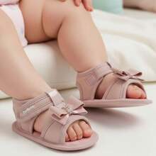 Baby Girl's Sandals With Bow, Children's Comfort, Pink - Màu hồng gỉ - Xem 9