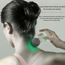 新款迷你按摩枪，肌肉放松按摩器，家用振动按摩仪，300mAh便携式迷你电动按摩器，USB充电，适用于身体、背部、颈部和腰部按摩，超轻便 - 彩色 - 查看 9