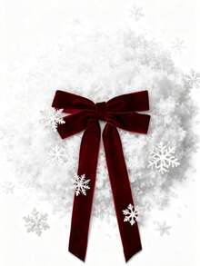 5/10 szt. kokardki świąteczne, aksamitna kokarda na choinkę - świąteczne kokardy wstążkowe, odpowiednie do wieńców świątecznych, dekoracji świątecznych, artykułów na świąteczne przyjęcia, artykułów do pakowania prezentów, wstążek do pakowania prezentów świątecznych, ozdób choinkowych