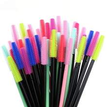 25/50pcs Silicone Mascara Wands Applicator Disposable Eyelash Brushes Comb Beauty Makeup Brush For Women Eyelash Extension Tools