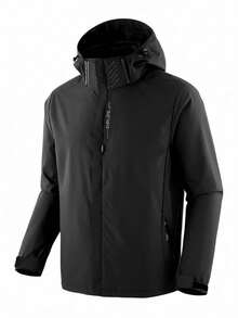Outdoor Assault Jacket For Men, Men's Hooded Jacket, Windproof, Waterproof, Stain Resistant Mountaineering Jacket With Detachable Hood - Black - View 6