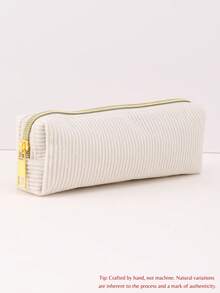 1 pieza, Manualidad de bordado, Estuche para lápices personalizado, Letras y números personalizables, Bolsa de cosmética de unicolor, Gran capacidad, Portátil, Cremallera de nailon, Compra la oferta de vuelta al colegio, Regalos para trabajadores y estudiantes, Útiles escolares, Estuche para lápices, Día de San Valentín, Halloween, Navidad, Acción de Gracias, Cumpleaños, Regalos de temporada de vuelta al colegio, Estuche para lápices personalizado de alta gama