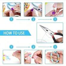 Jewelry Making Plier Kit - Needle Nose Pliers, Chain Nose Pliers, And Flush Cutters - Perfect For DIY Craft, Beading, And Repair-DCFV - 1 chiếc kìm tròn đôi màu tím - Xem 6