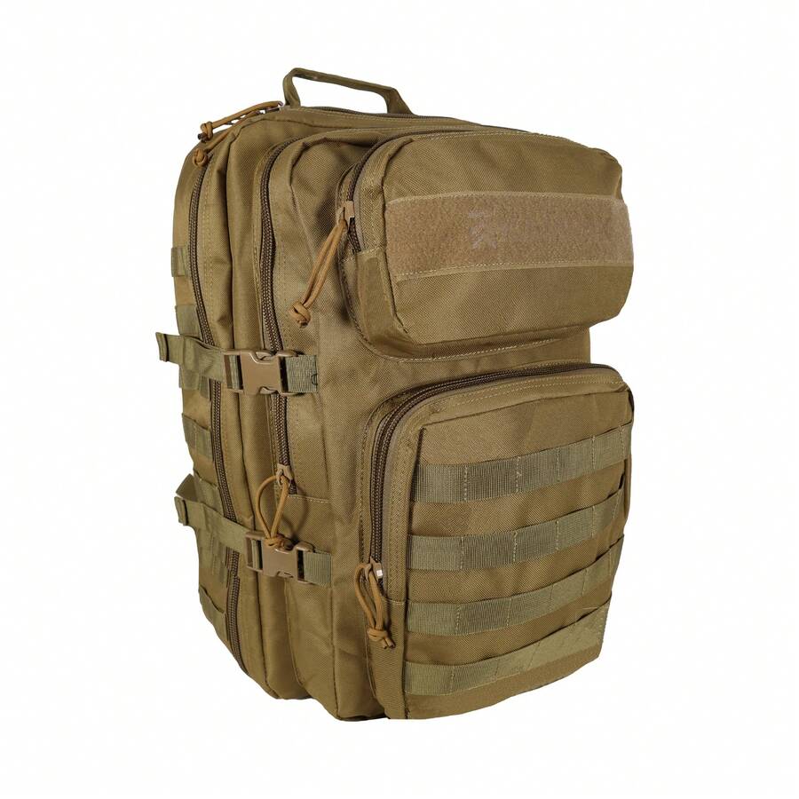 MOCHILA TACTICA KAMPAK KB21, ESCOLAR MULTICOMPARTIMENTOS - Marrón - Ver 1