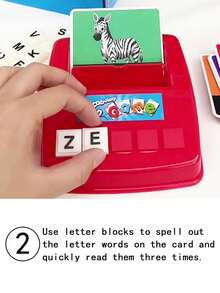 Moms Are Snapping It Up! [Specialized For Ages 3-8] Kids' English Letter & Word Spelling Challenge Game Learning Machine, An Early Education & Educational Toy For Zero-Based English Enlightenment.