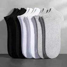 Kit 3 6 12 Pairs Unisex Short Ankle Socks Cotton And Polyester Multicolor 35-40 - Nhiều màu - Xem 1