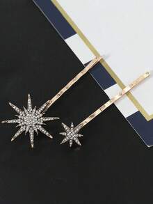 6pcs/3pcs/2pcs/1pc Vintage Stylish Minimalist Faux Pearl & Crystal Star Moon Hair Clips, Suitable For Hair Pins, Headbands, School Supplies Or Faux Pearl Hair Accessories, Side Bangs Clips For Daily, Outdoor, Commute, Party, Travel, Date, Music Festival