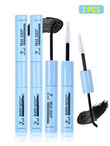 [72-godzinny, bardzo mocny] 1/2/3 opakowania 2 w 1, hipoalergiczny klej do rzęs i płyn utrwalający | 72-godzinny, bardzo mocny, bez lateksu, wodoodporny | Do domowych kępek rzęs, sztucznych rzęs | Mieszany czarny klej do przedłużania rzęs