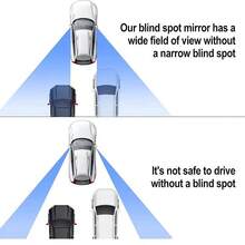 2 piezas Espejos convexos sin marco con forma de corazón, espejos de asistencia de visión trasera con ángulo de visión amplio