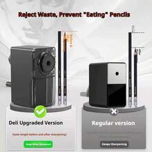 5-Gear Adjustable Manual Pencil Sharpener, Desk Pencil Sharpener With Container, Suitable For Children, Adults, Artists, Schools, Home Office Supplies, Black VB95 Art Sketch Pencil Sharpener With 5 Thickness Settings