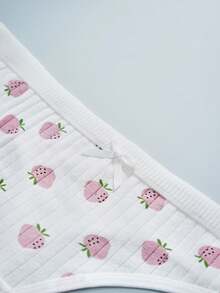 5PCS Women's Thongs Pink Cute Style Comfortable Breathable Cotton Underwear Skin-Friendly Soft Suitable For Daily Wear Sleeping Underwear - Nhiều màu - Xem 3