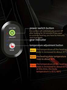 12V/24V Universal Velvet Car Heated Seat Cushion, Single Seat Winter Warmer - one-size - View 8