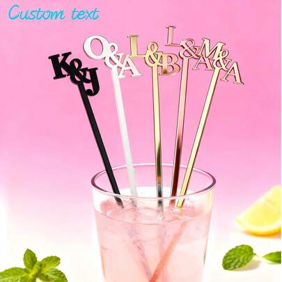 1 que khuấy đồ uống bằng acrylic cá nhân hóa, que khuấy cocktail cắt laser, nhãn đồ uống, trang trí ly, dễ vệ sinh, chống nấm mốc, vật trang trí phù hợp cho sinh nhật, Ngày Valentine, Ngày của Mẹ, Ngày của Cha, lễ tốt nghiệp, đám cưới, tân gia, nhà cửa, nhà bếp, phòng ăn, phòng khách, văn phòng, phòng trà, tựu trường, đa chức năng, trang trí, chất lượng cao, tình yêu vĩnh cửu