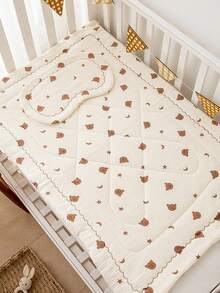 2pcs Baby Bedding Set: Thickened Mattress Protector, Soft Plush Nursery Warm Pad, Crib Soft Mat & Baby Pillow Pad – Perfect Baby Shower Gift