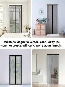 1pc Heavy Duty Magnetic Screen Door - Keeps Mosquitoes Out, Enjoy Fresh Air - Self-Sealing, Hands-Free Mesh Divider - Ideal For Pets And Children Safety. - Multicolor - View 10