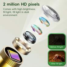 Kids Borescope With Light Educational Science Exploration Toy Kit Inspiring Gifts For Boys Girls Ages 3-12 | Perfect For Camping, Nature Activities, Birthday Christmas Green, Kids Science Kit, Camping Science Tool, Engaging Science Tool, Fun Discovery Tool, Kidfriendly Design, Durable Kids Tool, Discovery Scope, Kids Microscope, Curious, Young Explorers - 綠色 - 查看 2
