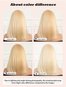 Peluca sintética con flequillo ondulado y capas de 14 pulgadas, estilo bob corto rizado natural, color dorado, adecuada para vacaciones, reuniones familiares y uso diario - Dorado - Ver 3