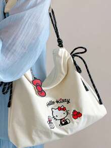 Sanrio 2025新款 大容量手提包女可爱卡通刺绣单肩包通勤上班钱包