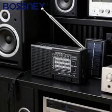 BOSSNEY BS-R8017BTS portátil 8 bandas 5V 0.6w solar radio multiuso fm - Negro - Ver 5