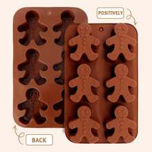 Christmas Meltset Silicone Baking Mold Gingerbread Man Chocolate Mold DIY Soap Mold