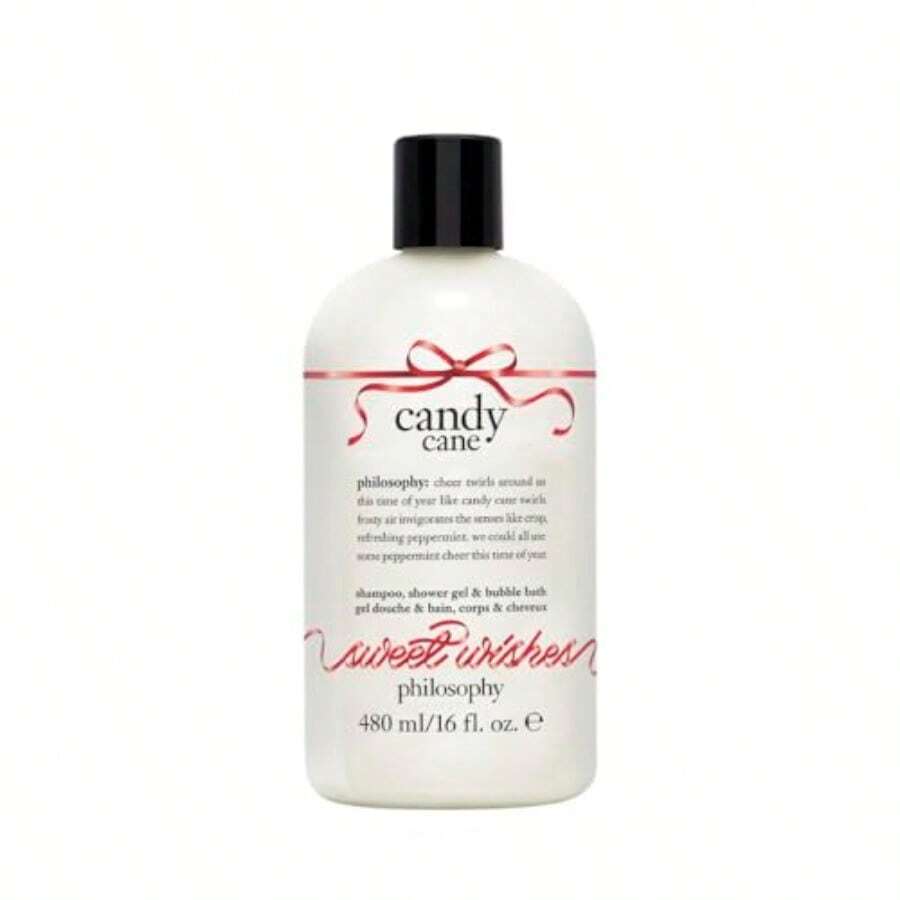 Philosophy Candy Cane Shampoo Shower Gel And Bubble Bath 16oz