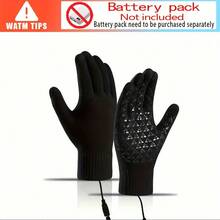 AOYI USB Electric Heated Gloves - Screen-Touchable, Warm Whole Hands, Water-Resistant, Breathable, And Comfortable For Outdoor Activities - Perfect For Winter Riding, Working, And Cold Weather Conditions(Must Be Plugged In To Use,Product Does Not Include Battery)