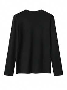 3 Stück/Set Rundhals Langarm Einfarbige T-Shirts, modisch & vielseitig einsetzbare Damen Oberteile, geeignet für Herbst/Winter/Frühling