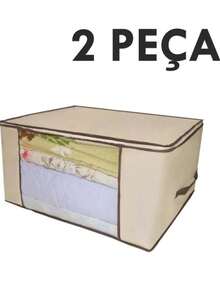 Organizador Multiuso Caixa Organizadora De Guarda Roupa Flexivel Com Ziper 60x45x30cm Grande