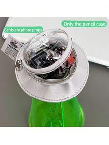 1个趣味外星飞船铅笔盒，透明文具收纳袋，便携式个性化整理袋 - 筆袋 - 查看 3