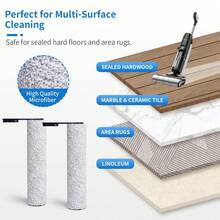 5pcs Floor ONE S6 / S7 Pro Accessory Kit - Plastic Floor Nozzle, Includes 2 Roller Brushes, 2 High-Efficiency Filters, And 1 Cleaning Brush, Suitable For Wet & Dry Vacuum Cleaner - Multicolor - View 6