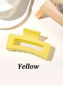 1 Macaron Candy Color Simple Frosted Medium 8.5cm Square Hair Claw, Candy Color Frosted Medium Square Hairpin, Elegant And Versatile, Suitable For Women Of All Ages Hairpin Hairpin Hairpin Hairpin Hairpin Fall Hair Accessories Elegant Hair Clips Winter Claw Clips Fashion Hair Clutch