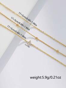 3pcs Layered Women Bracelet, Mixed Flower Zirconia Decor Chain Style, Elegant & Graceful