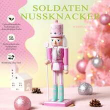 25 cm kreative pinke Zuckerwaren-Serie Nussknacker Weihnachtsfeier Tischdekoration feines Geschenk