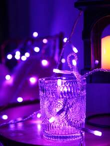 1 Set 5M 50 LED Fairy Lights, Battery Powered (Batteries Not Included), Suitable For Indoor Wall Decor, Wedding Party, Outdoor Garden Tree, Camping Decoration - Clear - View 17