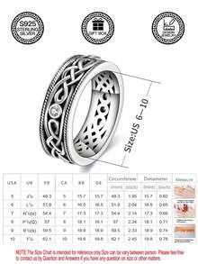 1pc S925 Sterling Silver Zirconia Celtic Knot Infinity Ring, Symbolic Of Eternity, Suitable For Women, Everyday Wear, Ideal Gift For Valentine's Day, Mother's Day, Music Festivals, Birthdays, Comes With Gift Box - Infinite Celtic - View 12